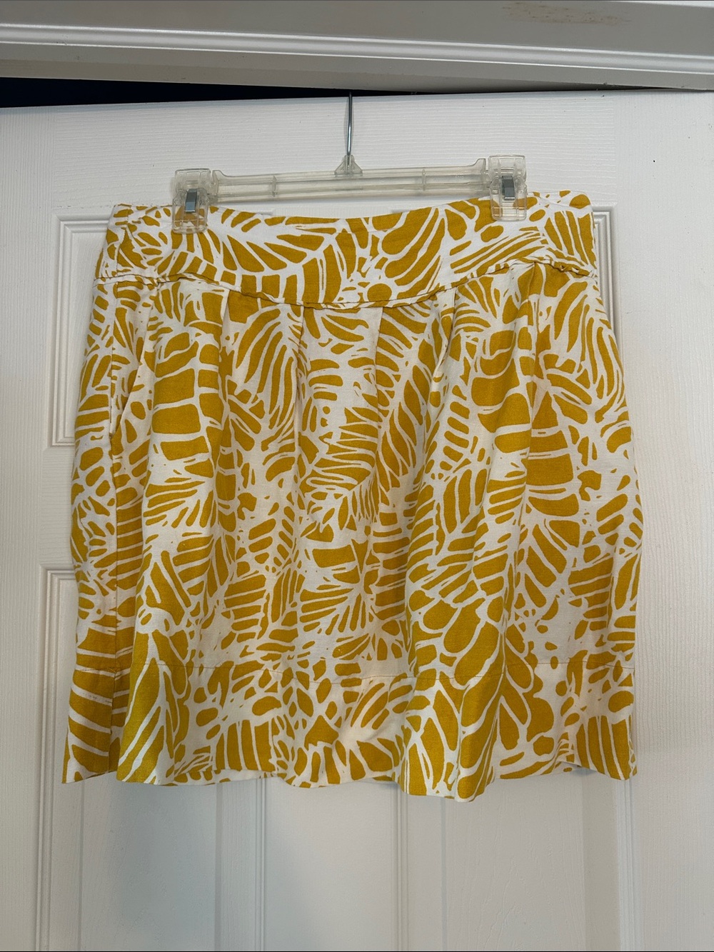 🍉 Loft Linen Blend Botanical Skirt with pockets